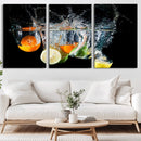 Kitchen Wall Art, Kitchen Fruits Art Canvas Print