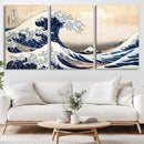 Wall Art Kanagawa Canvas Artwork Abstract Print