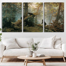 Grizzly Bear Cubs Wall Art Canvas Print