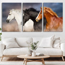 Animal Wall Art Three Horses Farmhouse Art Canvas, Framed by MyGreatCanvas | Canvas Wall Art Prints | Photo Prints & Wall Decor