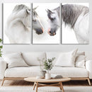 White Horse Wall Art Animal Canvas Print