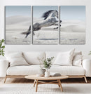 Prancing Horse Desert Large Wall Art Canvas Print – Majestic