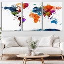 World Map Canvas Print – Detailed Map of the World Wall Art by MyGreatCanvas | Canvas Wall Art Prints | Photo Prints & Wall Decor
