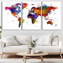 World Map Canvas Print – Detailed Map of the World Wall Art