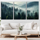 Captivating Misty Forest Wall Art Premium Canvas Print a by MyGreatCanvas | Canvas Wall Art Prints | Photo Prints & Wall Decor