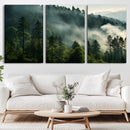 Misty Forest Wall Art Premium Canvas Print a Foggy and by MyGreatCanvas | Canvas Wall Art Prints | Photo Prints & Wall Decor