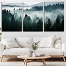 Captivating Misty Forest Wall Art Canvas, Premium Canvas