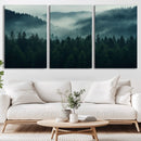 Captivating Misty Forest Wall Art Premium Canvas Print,