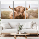 Scottish Serene Highland Cow Canvas Wall Art – Serene