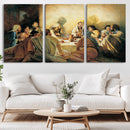 Last Supper Wall Art Canvas Print, Framed Jesus Painting Art