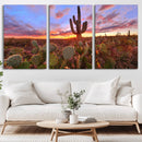 Arizona Desert Sunset Wall Art Canvas Print