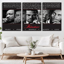 Thinker Quintet Canvas Wall Art – Martin, Obama, Malcolm X,