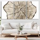 Abstract Wood Tree Ring Wall Art - Ready to Hang Minimalist