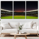 Yankee Stadium Night Game Triple Canvas, Yankee Stadium
