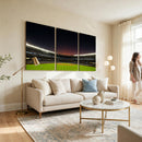 Yankee Stadium Night Game Triple Canvas, Yankee Stadium