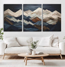 Mountain Wall Art – Modern Geometric Landscape Canvas Print,