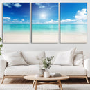 Blue Ocean Wall Art Canvas Print - Tranquil Ocean Paradise