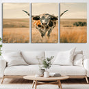 Texas Cow Wall Art Canvas Print for Farm House Wall Decor, by MyGreatCanvas | Canvas Wall Art Prints | Photo Prints & Wall Decor