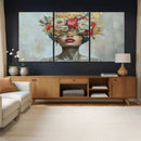 Golden Petal Wall Art Canvas Print - Silhouette Woman Wall by MyGreatCanvas | Canvas Wall Art Prints | Photo Prints & Wall Decor