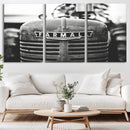 Vintage Farmall Tractor Wall Art Canvas Print, Rustic