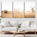 Vintage Farmhouse Triptych Wall Art – Giclée Canvas