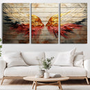 Abstract Angel Wings Canvas Wall Art – Framed and Ready to