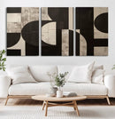 Abstract Brown Wabi Sabi Canvas Print Set – Minimalist
