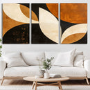 Geometric Abstract Wall Art Canvas Print, Mid Century Modern