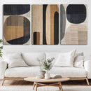 Abstract Minimalist Canvas Wall Art - Neutral Geometric