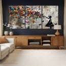 Banksy Wall Art - Banksy Girl and Butterfly Explosion Wall