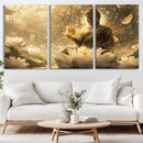 Golden Buddha Wall Art | Yoga Room Decor and Meditation Room by MyGreatCanvas | Canvas Wall Art Prints | Photo Prints & Wall Decor