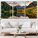 Maroon Bells Wall Art - Scenic Canvas Print of Maroon Bells