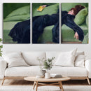 Decadent Girl by Ramon Casas Wall Art Canvas Print, Framed