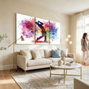 Colorful Golfer Swing Wall Art Canvas Print - Ready to Hang,