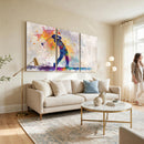 Watercolor Golf Swing Wall Art Canvas Print | Vibrant