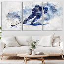 Hockey Player Wall Art Canvas Print - Sports-Inspired