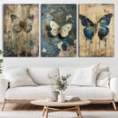 Butterfly Wall Art Trio | Vintage Butterfly Canvas Print | by MyGreatCanvas | Canvas Wall Art Prints | Photo Prints & Wall Decor