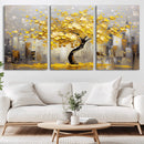 Golden Tree Canvas Print | Abstract Wall Art for Modern