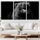 Bear Canvas Print | Wildlife Wall Art for Cabin Decor |