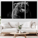 Bear Canvas Print | Wildlife Wall Art for Cabin Decor |
