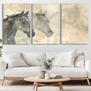 Abstract Horse Canvas Print | Modern Farmhouse Wall Art |