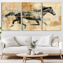 Chines Style Running Horse Western Wall Art | Farmhouse Wall