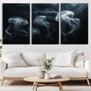 Jellyfish Wall Art Canvas Print, Elegant Wall Decor