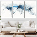 Flight Route Map Wall Art Canvas Print, Abstract Air Traffic by MyGreatCanvas | Canvas Wall Art Prints | Photo Prints & Wall Decor