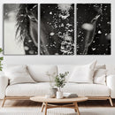 Winter Horse Snow Wall Art Canvas Print