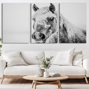 White Horse Wall Art | Ready to Hang and Framed | Winter