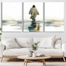 Abstract Jesus Wall Art Canvas Print, Christian Wall Art,
