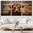 Longhorn Bull Wall Art | Canvas Print | Ready to Hang | by MyGreatCanvas | Canvas Wall Art Prints | Photo Prints & Wall Decor