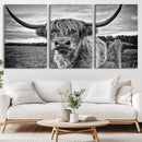 Scottish Highland Cow Canvas Wall Art Farmhouse Decor, by MyGreatCanvas | Canvas Wall Art Prints | Photo Prints & Wall Decor