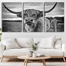 Scottish Highland Cow Wall Art Canvas Print | Ready to Hang